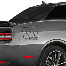 Adhesivo de Vinilo Lateral Trasero con Logotipo Mopar M 2 para Dodge Challenger 3