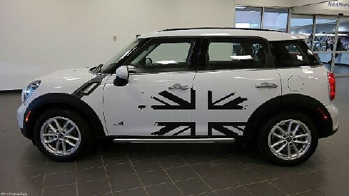 Reino Unido bandera británica Mini Cooper gráfico calcomanía pegatina apenado camión vehículo vinilo