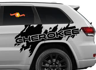 Lado Jeep Cherokee Trailhawk TrailHawk Splash Splatter Gráfico Vinilo Calcomanía SUV