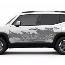 Adhesivo Vinilo Gráfico de Salpicaduras de Texto Personalizado para Puertas Laterales de Jeep Renegade 2