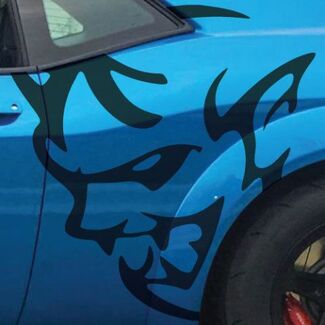 Dodge Demon Challenger SRT gran lado Logo coche vinilo calcomanía gráfico adhesivo fundido