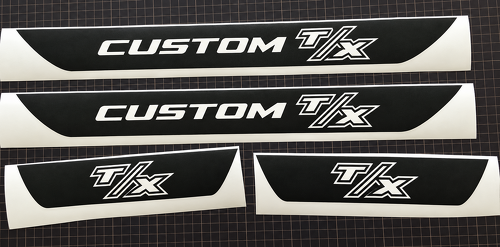 CUSTOM T/X Four Piece Door Sill Set Puerta Adhesivo de vinilo para Dodge Charger 2006-2018