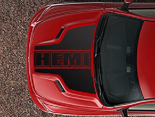 Juego de Adhesivos Vinilo para Capó HEMI para Dodge RAM 1500
