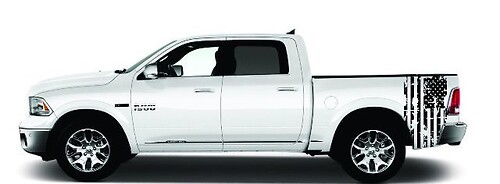 Chevy Silverado - Juego de pegatinas para cama con bandera americana Chevrolet Gmc Sierra 2014
