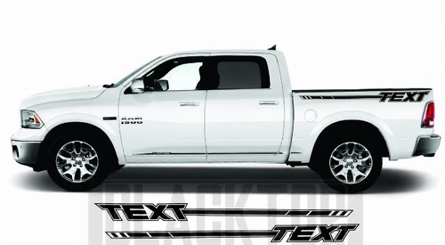 Pegatina de texto personalizado para cama, calcomanía de franja para RAM 1500 2500 3500