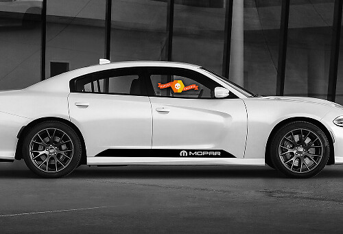 Vinilo adhesivo con franjas del logotipo Mopar para paneles laterales del Dodge Charger 2011-2017