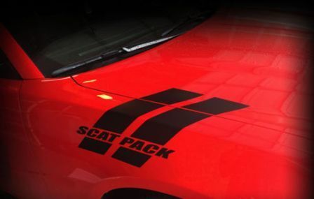 Calcomanía de vinilo con franjas laterales en guardabarros Scat Pack para Dodge Charger 2015-2017