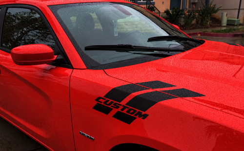 CUSTOM Hash Stripes — Pegatina de vinilo (capó, guardabarros) para Dodge Charger Hellcat 2015-2017
