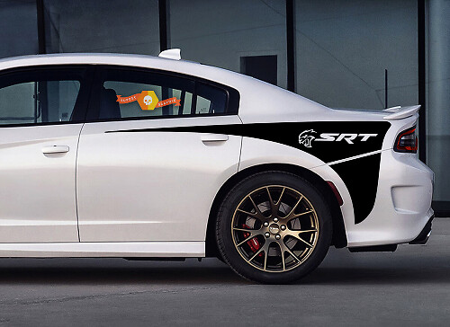 Dodge Charger SRT HELLCAT Rayas laterales traseras 2015 2016 2017