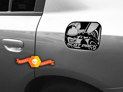 SCAT PACK Dodge Charger Gas Door Sticker Calcomanía 2018 2016 2017 SRT 392 Parte emblema insignia Scatpack

