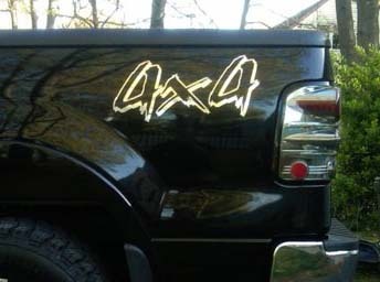 Adhesivo de vinilo estilo grunge 4x4 para cabecera de cama para Chevrolet Silverado