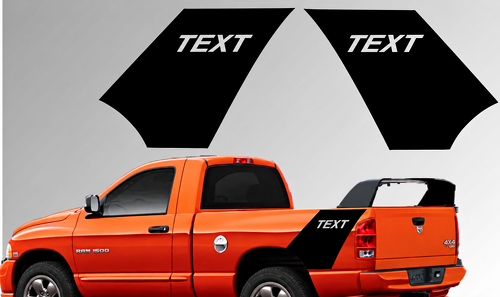TEXT Vinilo adhesivo para paneles traseros laterales de caja para Dodge Ram 1500