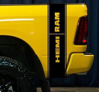 Dodge Ram 1500 RT HEMI Truck Bed Box gráfico de rayas calcomanía portón trasero SRT10