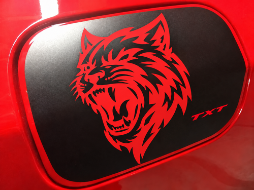 Calcomanía adhesiva de vinilo para tapa de combustible en forma de cabeza de gato TXT para guardabarros trasero Dodge Charger