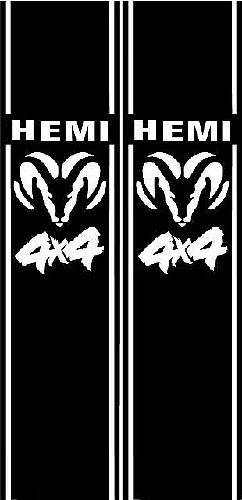 DODGE HEMI 4x4 RACING STRIPES Vinilo Calcomanía Etiqueta Emblema Gráficos Logo