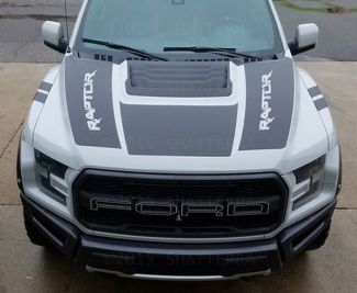 2017 Ford Raptor F-150 Calcomanía de rayas de vinilo gráfico de doble capó Predator Svt Rph-003