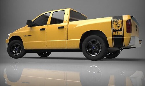 1500 2500 Truck Bed Side Stripe Rumble Bee Ram Dodge vinilo calcomanía 018B