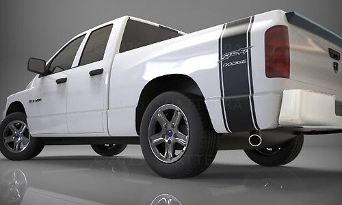 1500 2500 3500 Truck Bed Side Stripe Dodge Ram SPORT vinilo calcomanía 017C