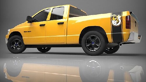 Pegatinas de vinilo Rumble Bee Style Stripes para el lateral de la caja para Dodge Ram 1500