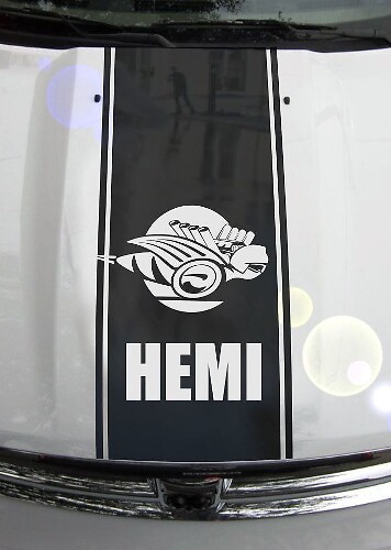 Ram Truck 1500 2500 3500 Bee Hood Stripes vinilo calcomanía gráfico DH-006B