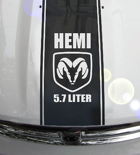 Ram Truck 1500 2500 3500 capucha rayas vinilo calcomanía gráfico DH-008A