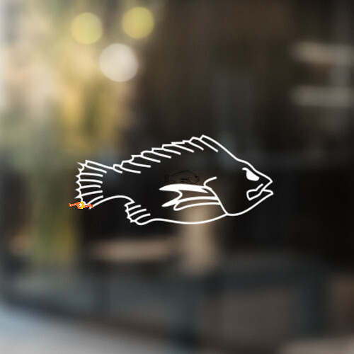 Pescado Tilapia Pegatina Universal de Vinilo