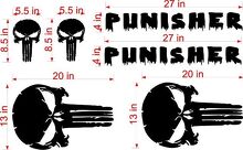 Kit de vinilos con calavera Punisher para puertas y capó para Jeep Wrangler_2