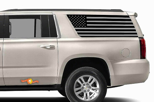 Calcomanías de Vinilo de la Ventana Trasera Cuadrante con Bandera Americana para Chevy Suburban GMC Yukon Denali XL