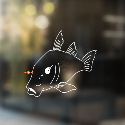 FISH Vinilo Arte Pared Ventana Pegatina Baño Desmontable #3
