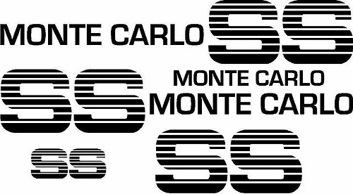 83 84 Chevy SS Monte Carlo Super Sport Choo Choo Kit de calcomanías de vinilo de lujo personalizado
