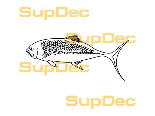 Vinilo de arte para pared de baño con diseño de PECES, calcomanía removible #4.
