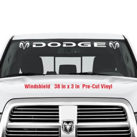 Adhesivo de Vinilo del Logo Dodge para Parabrisas de Camión Dodge