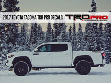TRD PRO Toyota Racing Development Tacoma Tundra Lado de la cama Calcomanías de vinilo Pegatinas 2 colores 2