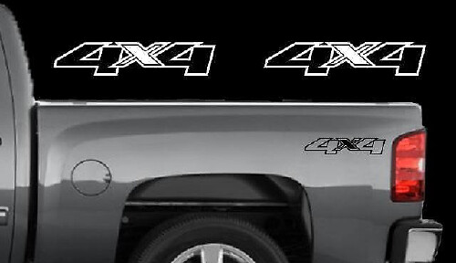 Juego de pegatinas de vinilo 4x4 para el lateral de la caja Chevrolet Silverado 2007-2020