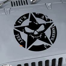 Calcomanía adhesiva de vinilo personalizada con calavera y estrella militar para capó de Jeep Wrangler JK CJ TJ 3