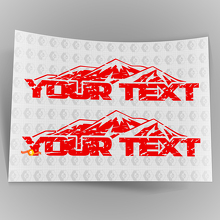 Texto Personalizado Montaña Arañada Vinilo Desgastado Calcomanía para Capó para Jeep Wrangler 3