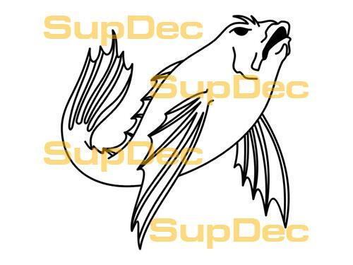 FISH Vinilo Arte Pared Ventana Baño Pegatina Adhesiva removible #8
