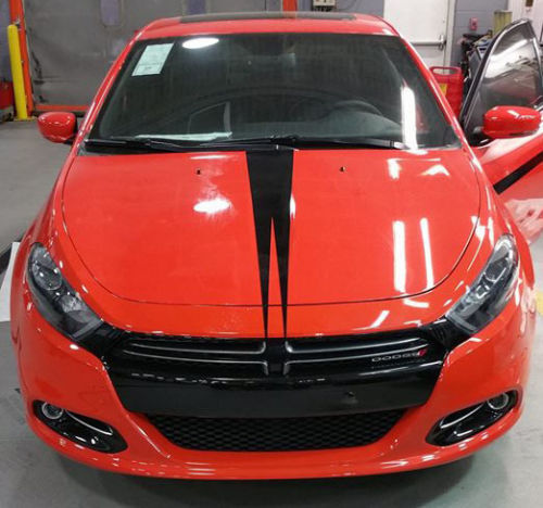 2013-2017 Dodge Dart calcomanía de franja de capó dividido