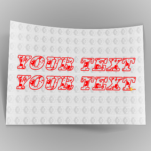 Pegatinas de vinilo con texto personalizado en estilo desgastado y rayado para Jeep Wrangler 1