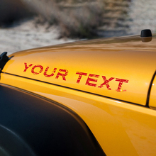 Texto Personalizado Rascado Estilo Desgastado Calcomanías de Vinilo para Capó para Jeep Wrangler JK JL 2