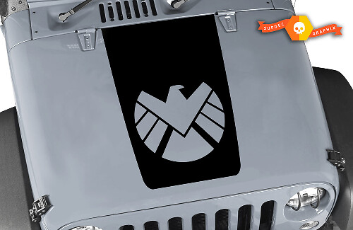 Calcomanía de vinilo Eagle Shield Hood Blackout para Jeep Wrangler