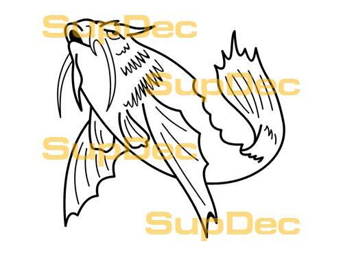 PESCADO Vinilo Arte Pared Ventana Baño Pegatina Calcomanía removible #9
