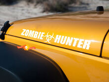 2X ZOMBIE HUNTER EDITION para JEEP Wrangler CJ TJ YJ JK Hood vinilo pegatina calcomanía 2