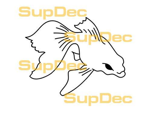 FISH Vinilo Arte Pared Ventana Pegatina Baño Desmontable #10
