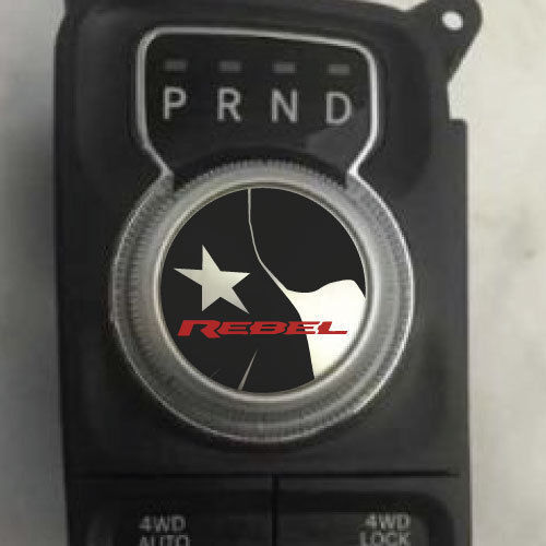 Pegatina de vinilo para pomo de cambio Texas Flag Rebel para Dodge Ram
