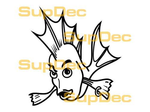 FISH Vinilo Arte Pared Ventana Baño Pegatina Adhesiva removible #12
