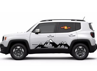 Gráficos de vinilo Snow Mountain Car Sticker Hood Decal para Jeep Renegade Cherokee