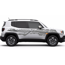 Texto Personalizado Gráfico Técnico Calcomanía de Vinilo con Raya para Jeep Renegade 2
