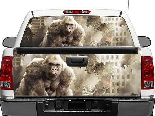 Pegatina de vinilo para ventana trasera o portón trasero George de la película Rampage para camiones pick-up y SUV