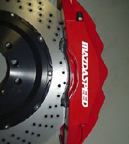 Juego de adhesivos de vinilo para pinzas de freno Mazdaspeed para Mazda